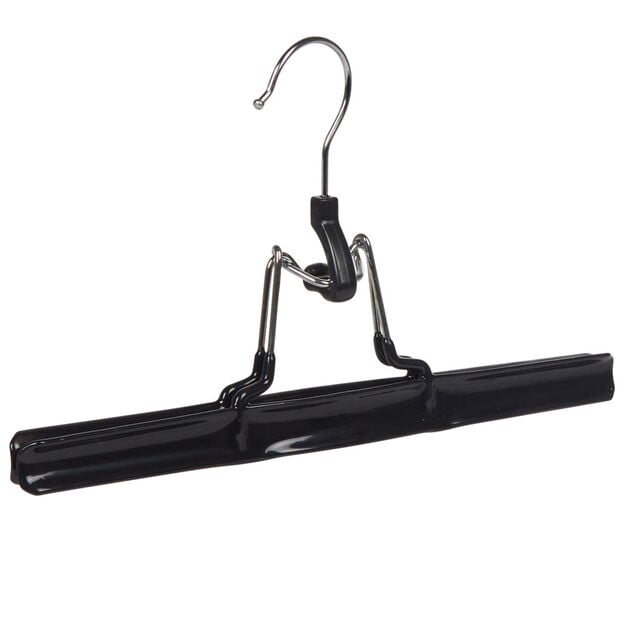 Cintre &agrave; pince acier rev&ecirc;tement plastique noir x2