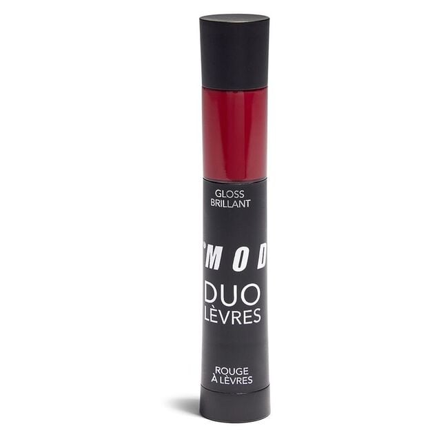 Duo levres gloss et rouge a levres assortie