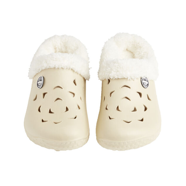 Sabots Hipps femme fourr&eacute;s blanc cr&egrave;me 40/41