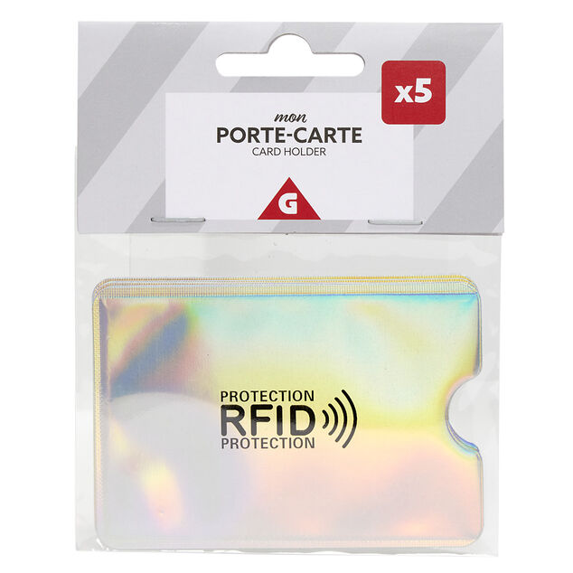 Porte-carte x5 aluminium protection RFID (3 modèles)