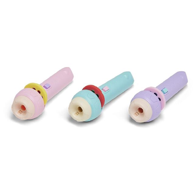 Projecteur lampe de poche 24 images polystyr&egrave;ne + 3 ans - 3 coloris