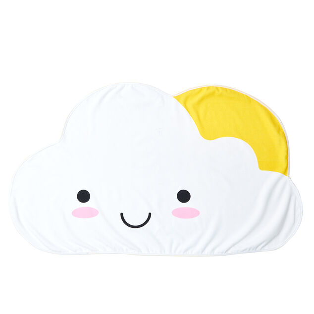 Serviette de plage enfant orange design nuage