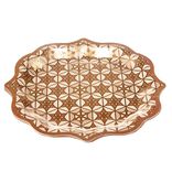 Lot de 6 assiettes rondes en carton New Mirage arabesque &Oslash;26cm