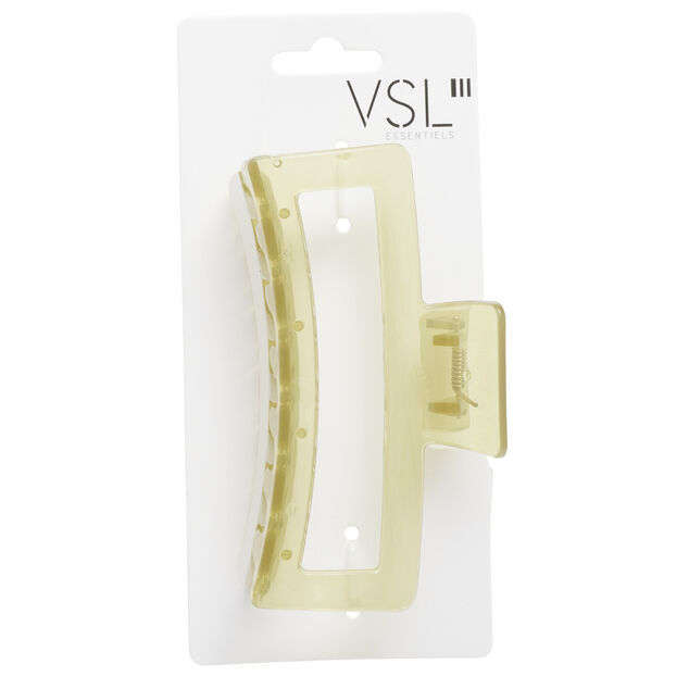 Pince à cheveux plastique coloré transparent 12x5,5xH4,5cm (3 modèles)