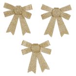 Noeud de No&euml;l dor&eacute; &agrave; suspendre x3