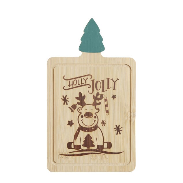 Planche ap&eacute;ro No&euml;l en bambou 11x19cm (3 mod&egrave;les)