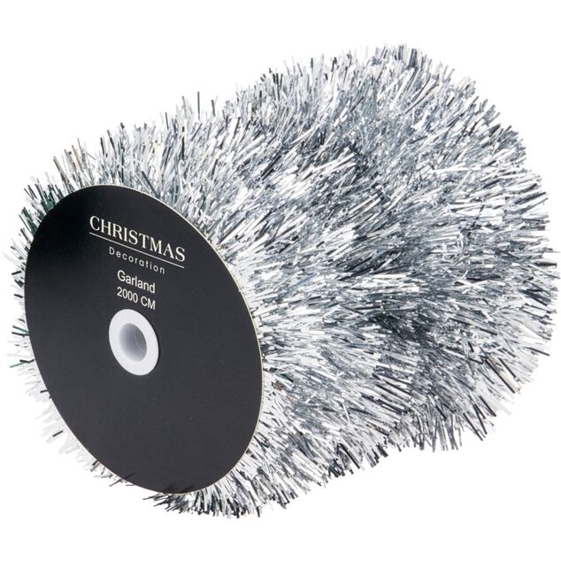 Guirlande de No&euml;l XL argent&eacute; 20m