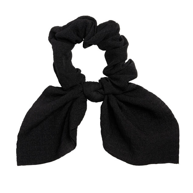 Chouchou foulard satin&eacute; blanc