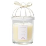 Bougie cage à oiseau blanche senteur vanille 36H