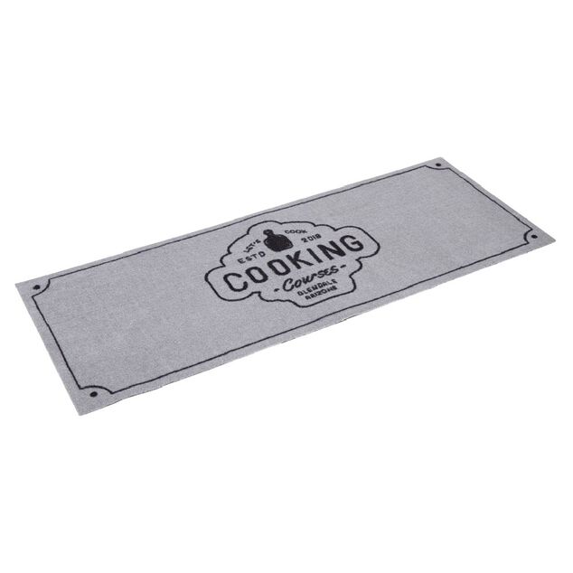 Tapis de cuisine rectangulaire gris