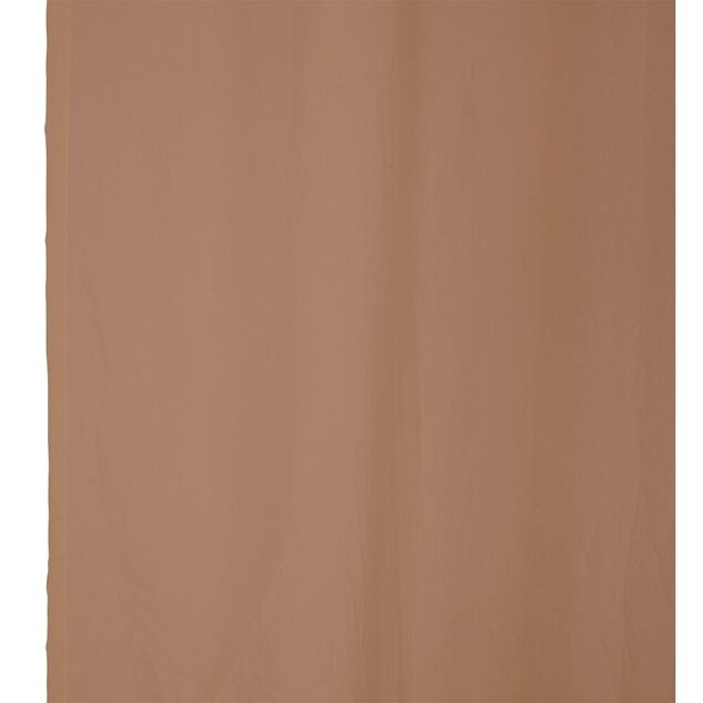 Voilage polycoton &agrave; pattes 140x240cm marron clair