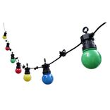 Guirlande solaire guinguette 50LED multicolore design ampoule 5,8m