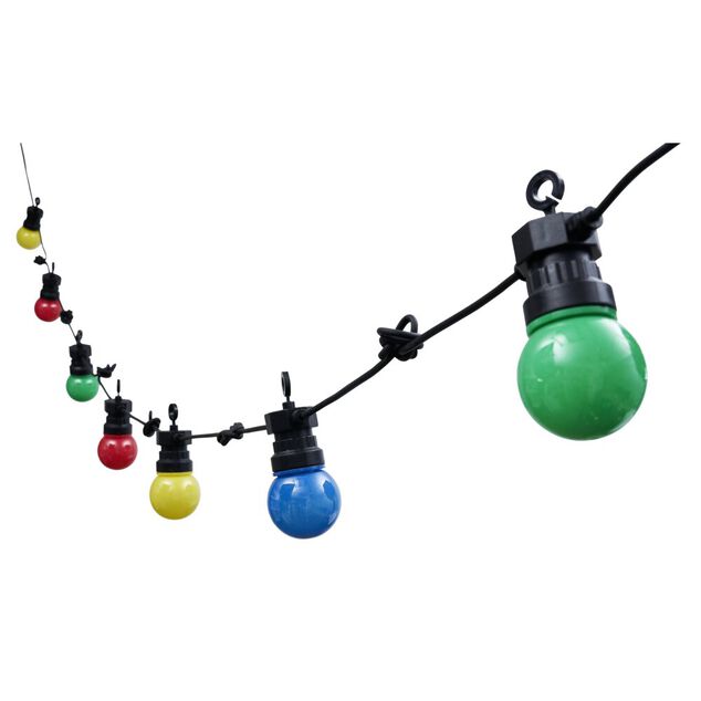 Guirlande solaire guinguette 50LED multicolore design ampoule 5,8m