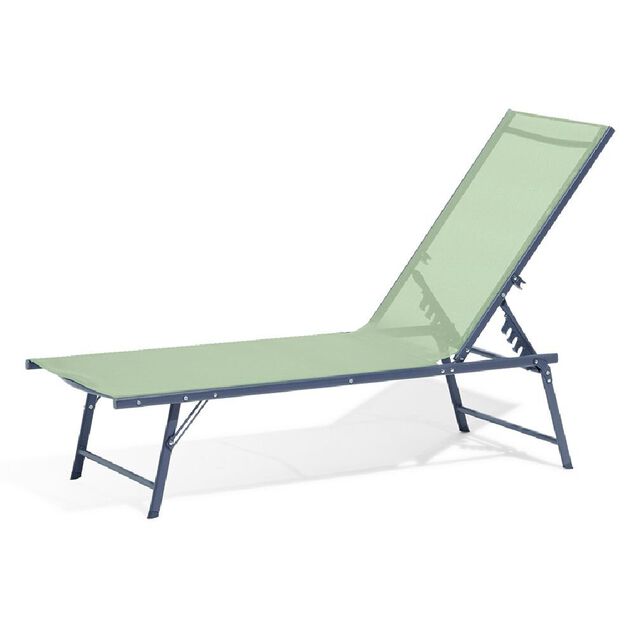 Bain de soleil Dream 5 positions vert L.181 x l.55 x H.33/90.5 cm