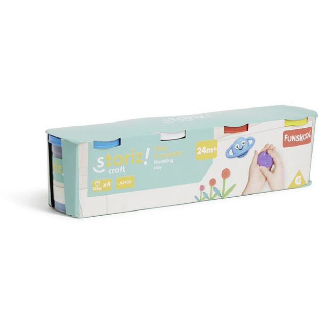 Pâte à modeler en pot de 125g x4