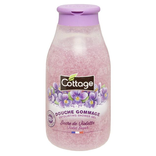 Gel douche exfoliant gommage Cottage violette 270ml
