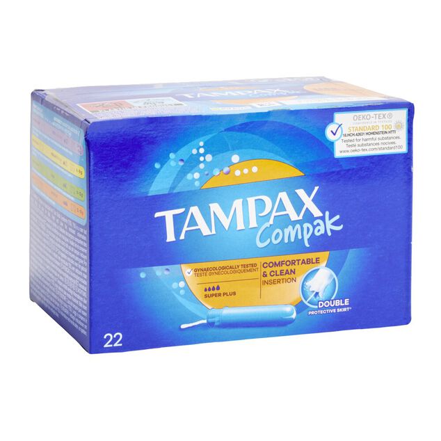 Tampon avec applicateur Tampax Super plus - La bo&icirc;te de 22 tampons