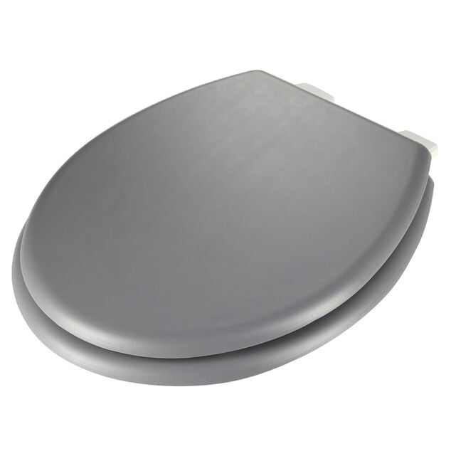 Abattant WC universel bois gris avec visserie