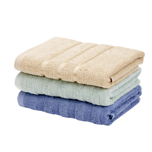 Serviette de toilette 100% coton 50x90cm - 3 mod&egrave;les