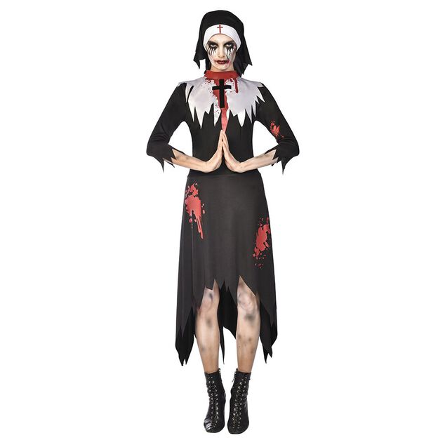 D&eacute;guisement adulte Halloween nonne zombie Taille L