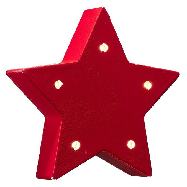 &Eacute;toile lumineuse &agrave; poser 5 LED blanc chaud