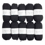 Pelote de fil &agrave; tricoter en acrylique noir x10