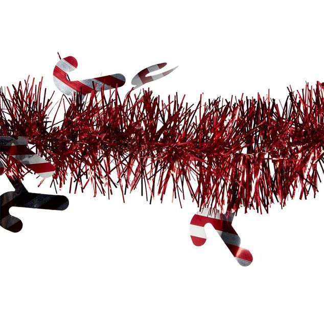 Guirlande scintillante sucre d'orge rouge 2m