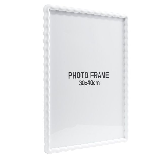 Cadre photo bord vague plastique color&eacute; 34x44cm pour photo 30x40cm (3 mod&egrave;les)