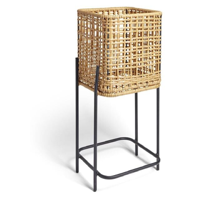 Porte plante osier m&eacute;tal Bali 32x29xH71cm