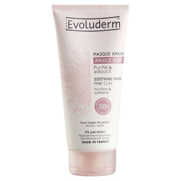 Masque apaisant Evoluderm argile rose 100 ml