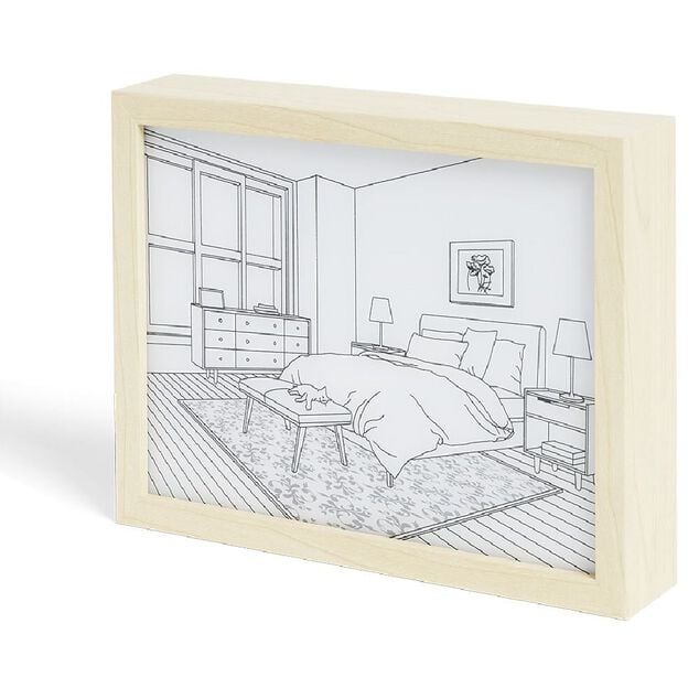 Tableau lumineux à led 3 modes d'éclairage - 22x17 cm