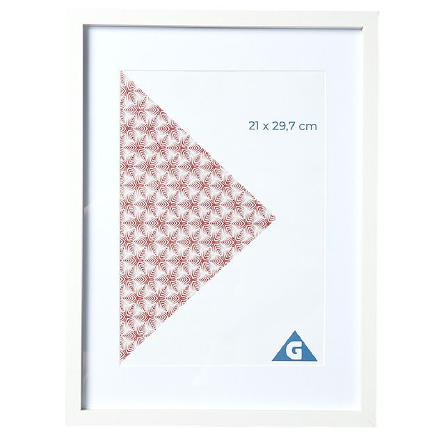Cadre photo bois blanc 29.9x39.9cm pour photo 21x29.7cm