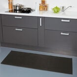Tapis de cuisine noir uni