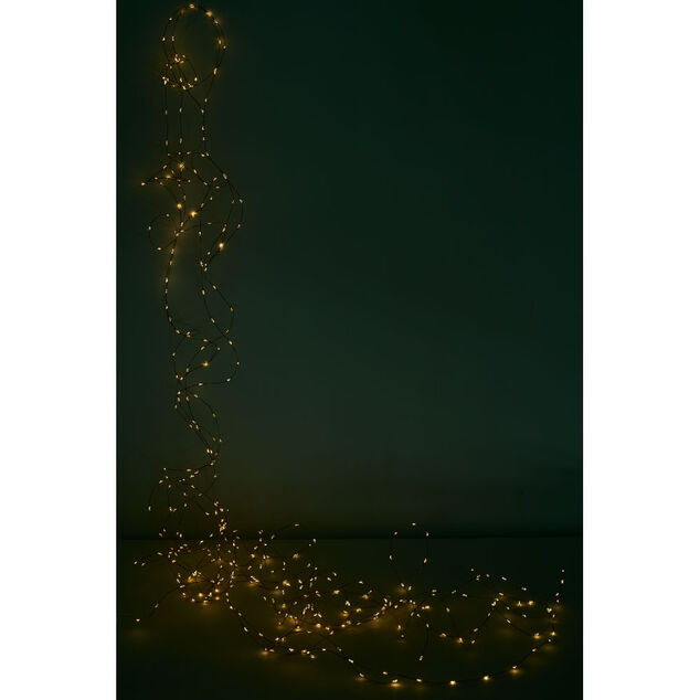 Guirlande lumineuse solaire 400 microled blanc chaud 20 m