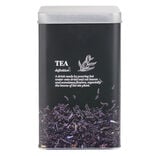 Boîte à thé en métal noir design Tea - 10,7x10,7xH.17,5cm