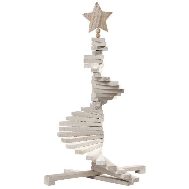 Sapin Noël bois amovible H. 71 cm