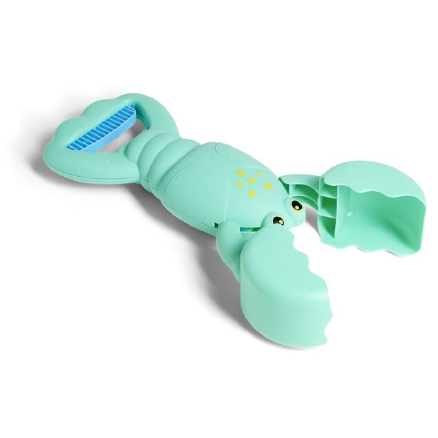 Pelle de plage forme homard bleu