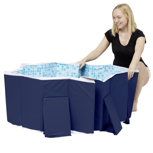 Piscine rectangulaire pliable Funky bleue 528L 185x140xH45cm