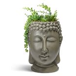 T&ecirc;te Bouddha XXL avec plante artificelle