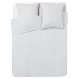 Parure de lit 2 personnes 220x240cm blanc finition bouton