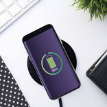 Chargeur sans fil noir charge rapide 10W x2