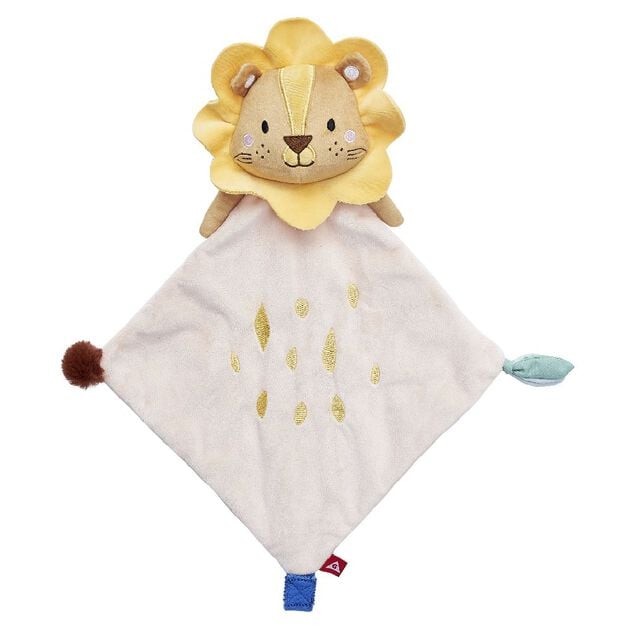 Doudou hochet lion beige