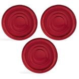 Plateau présentation carton rouge métallisé x3