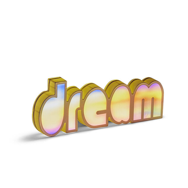 Mot lumineux Dream &agrave; poser polypropyl&egrave;ne et plastique multicolore