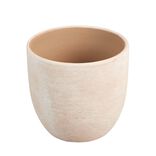 Pot de fleur terre cuite beige &Oslash;14xH13cm