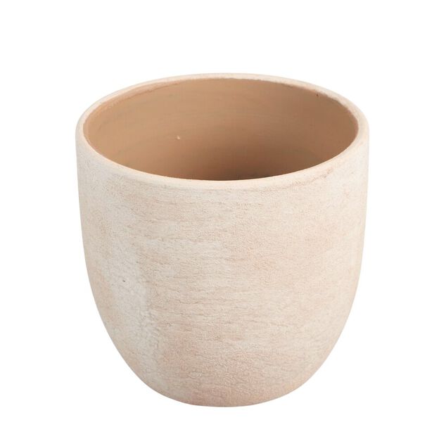 Pot de fleur terre cuite beige &Oslash;14xH13cm
