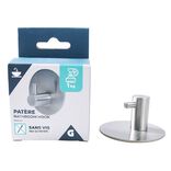 Crochet de salle bain gris à coller
