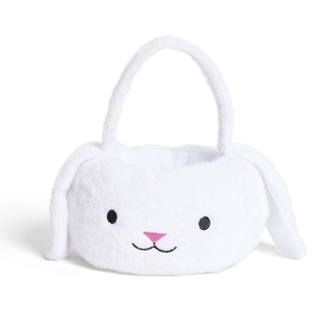 Panier de P&acirc;ques peluche lapin blanc