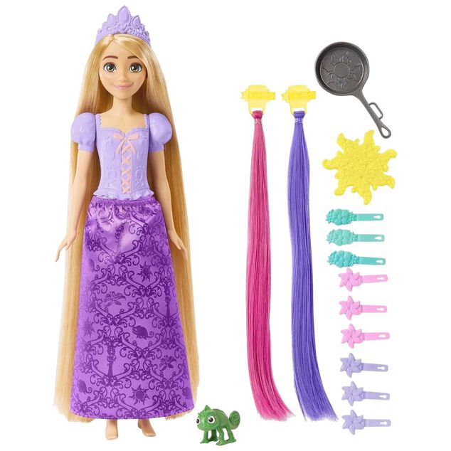 Poup&eacute;e Princesse Disney Raiponce avec accessoires H28cm