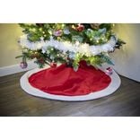 Tour de sapin tapis traditionnel rouge et blanc Ø100cm